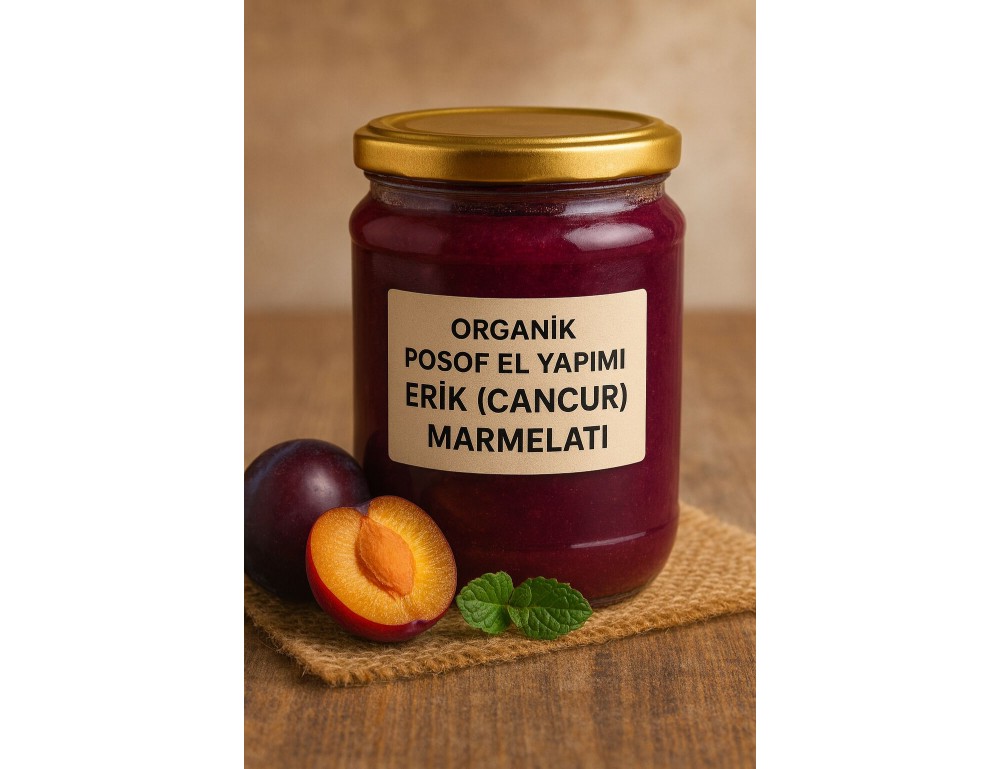Posof Organik El Yapımı Erik (Canur Marmelatı) 850 Gr.